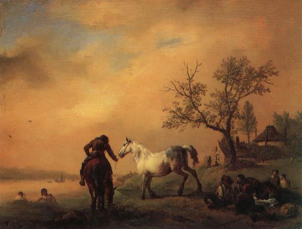 Philips Wouwerman Horses Being Watered France oil painting art